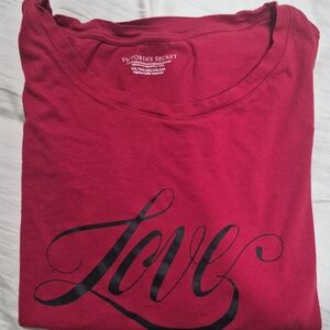 Victoria's Secret Red 'Love' Graphic Tee